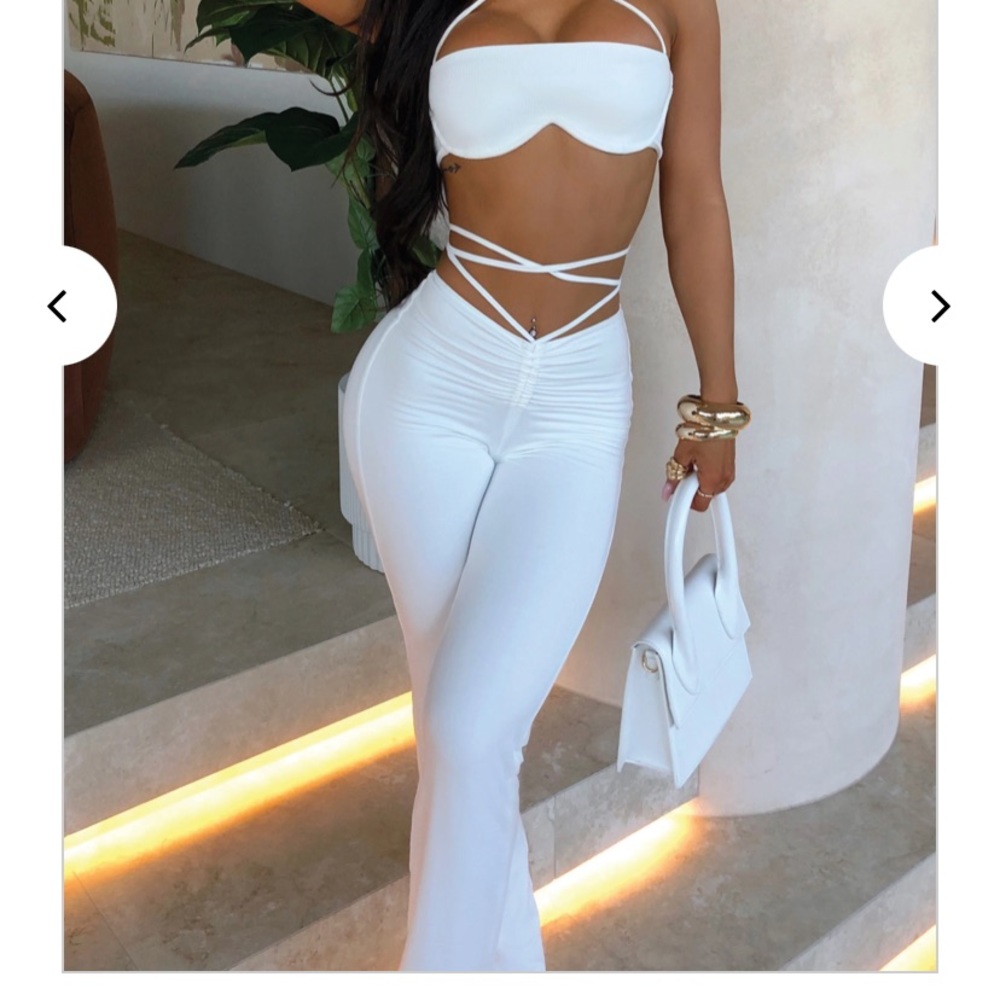 NWT babyboo white scarlet pants